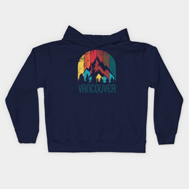 Retro City of Vancouver T Shirt for Men Women and Kids Kids Hoodie by HopeandHobby